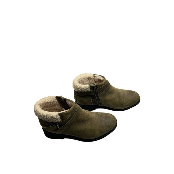 UGG Josefene Ankle Boots Strappy Distressed Suede Khaki Green 1130527 Size 9.5 - Picture 4 of 14